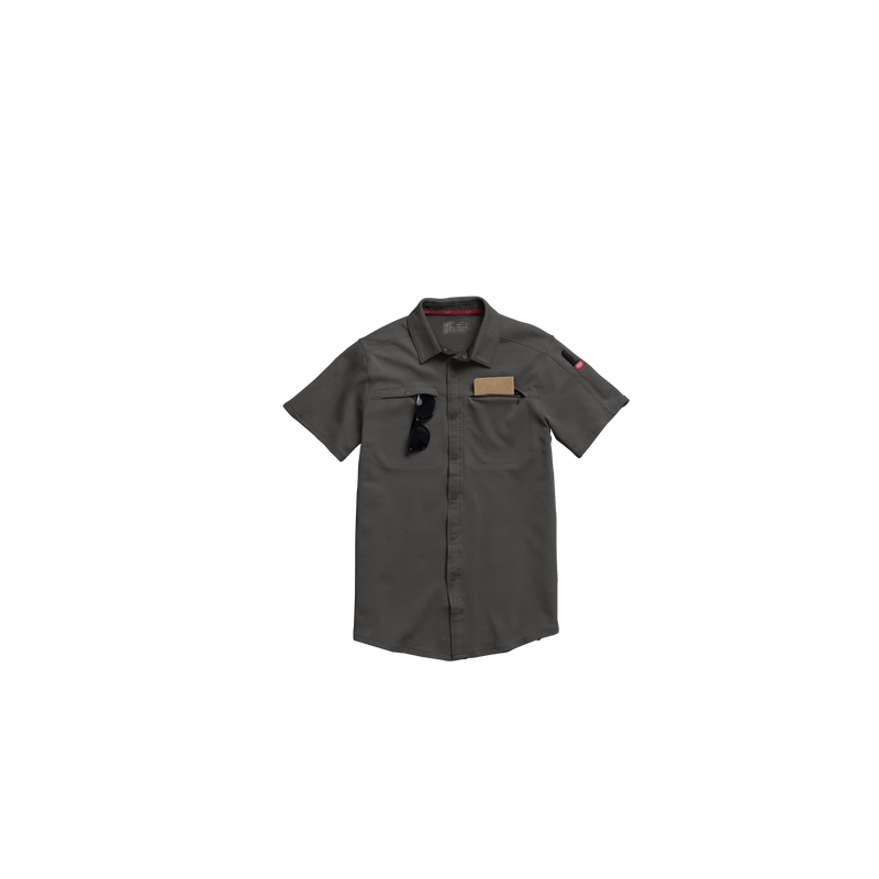 Men's Snap Front Jersey Short Sleeve Work Shirt image number 16