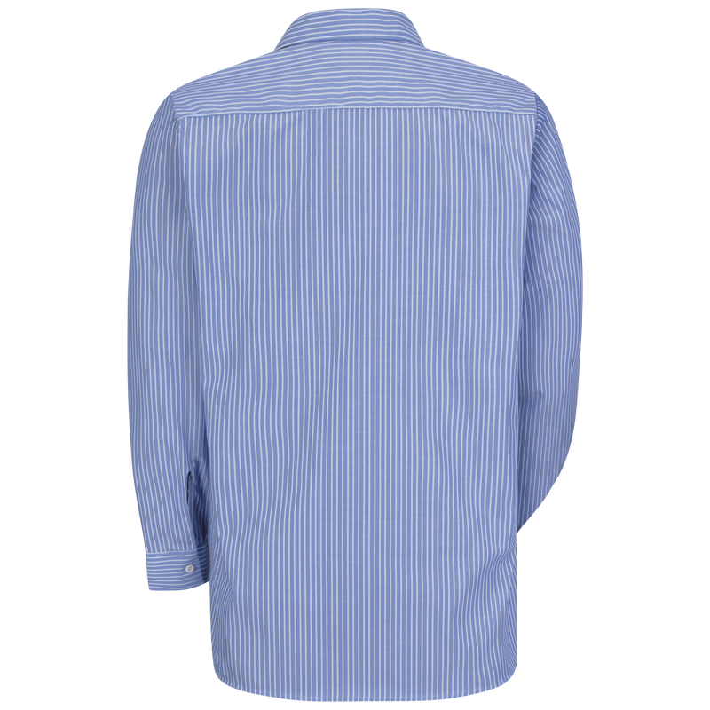 Men's Long Sleeve Industrial Striped Work Shirt image number 2