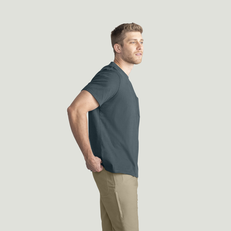 Men's Short Sleeve Slim Fit Cotton Pocket T-Shirt image number 8