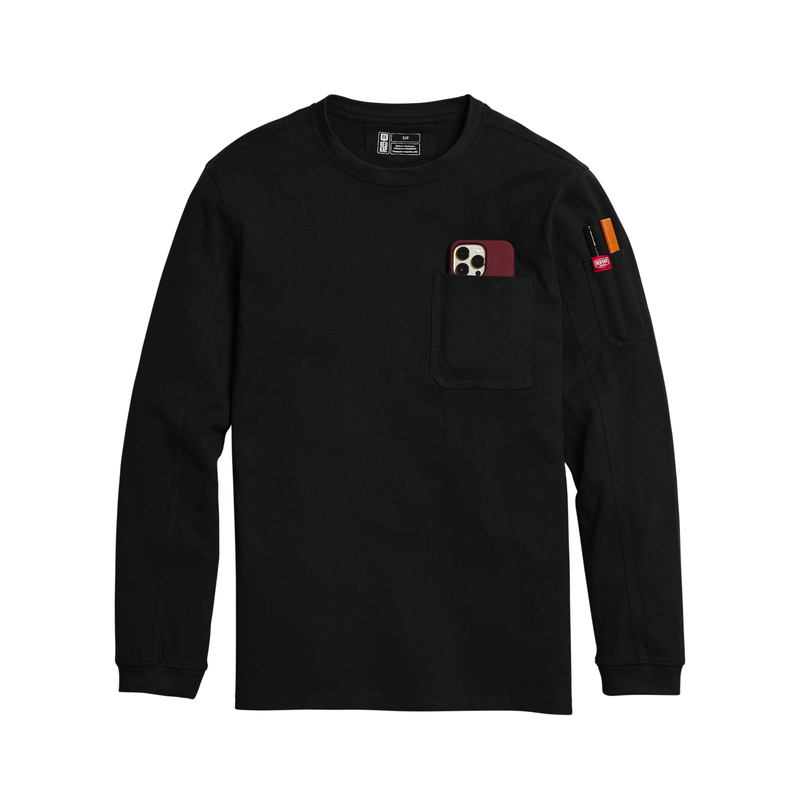 Men's Slim Fit Cotton Long Sleeve Pocket T-Shirt image number 16