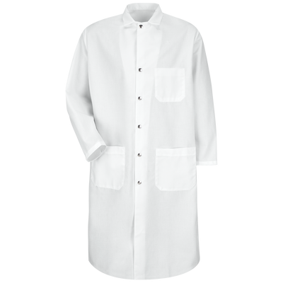 Snap-Front Spun Polyester Butcher Coat