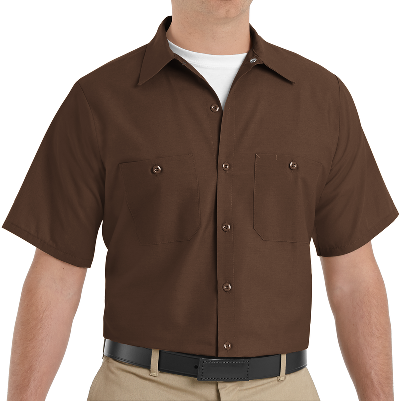 Men's Short Sleeve Industrial Work Shirt image number 3