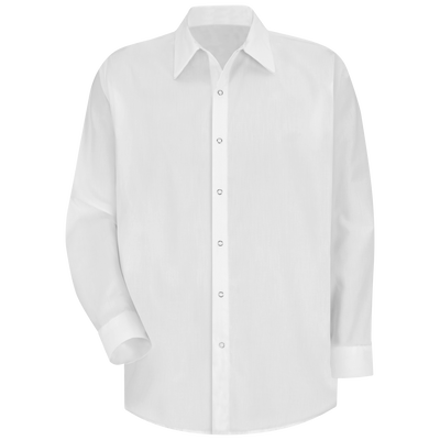 Men's Long Sleeve Specialized Pocketless Polyester Work Shirt