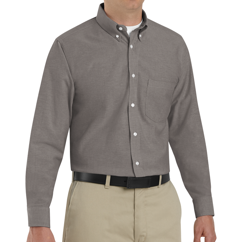 Men's Long Sleeve Executive Oxford Dress Shirt image number 3