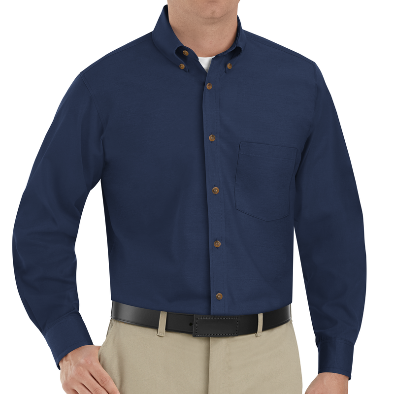 Men's Long Sleeve Poplin Dress Shirt image number 3
