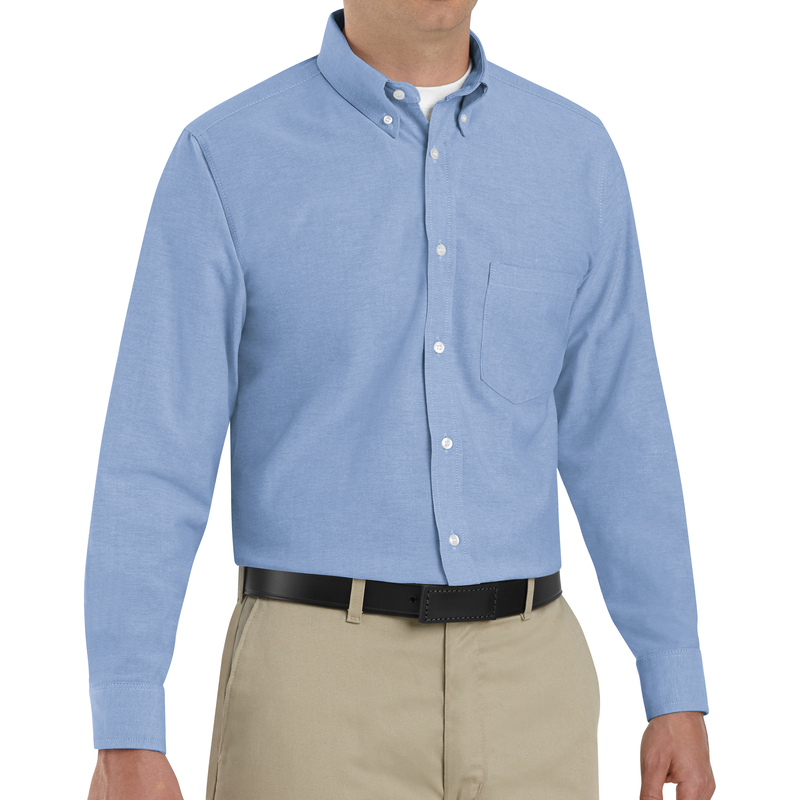 Men's Long Sleeve Executive Oxford Dress Shirt Red Kap®