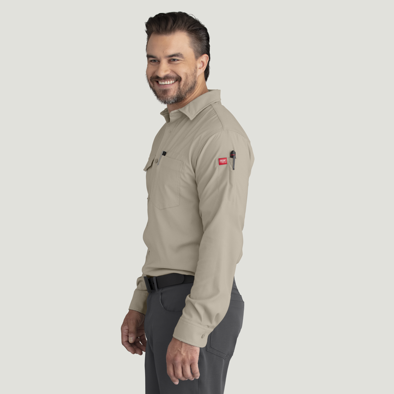 Men's Cooling Long Sleeve Work Shirt image number 7