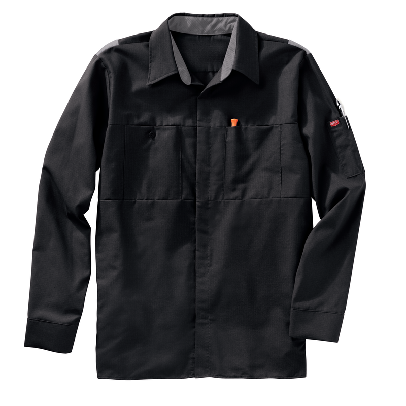 Men's Long Sleeve Performance Plus Shop Shirt with OilBlok Technology image number 2