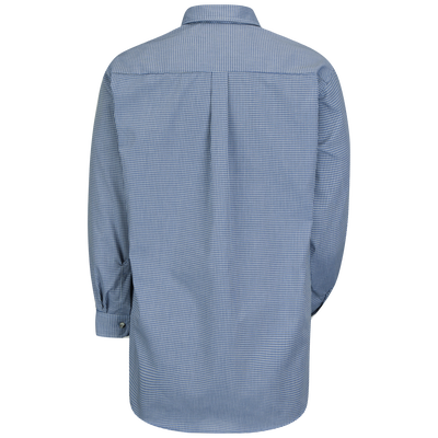 Men's Long Sleeve Mini-Plaid Uniform Shirt