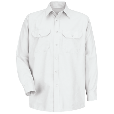 Men's Long Sleeve Solid Dress Uniform Shirt