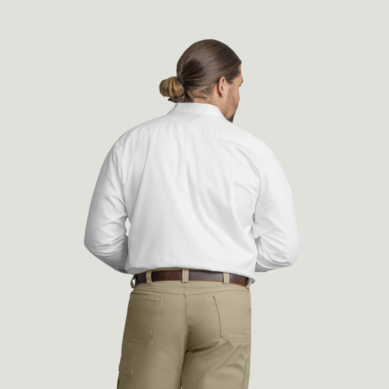 Men's Long Sleeve Wrinkle-Resistant Cotton Work&nbsp;Shirt image number 2