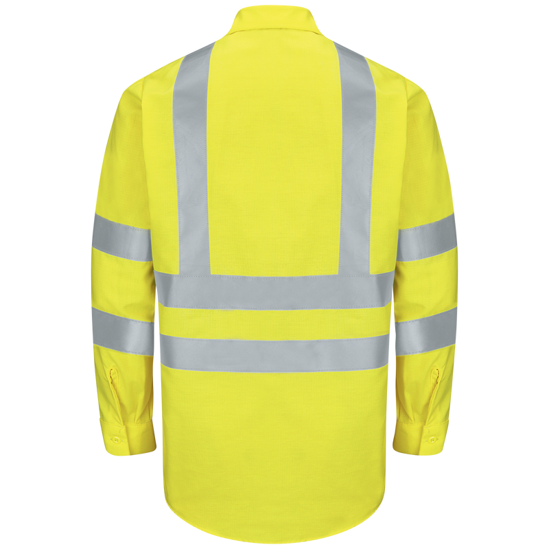 Men's Hi-Visibility Long Sleeve Ripstop Work Shirt - Type R, Class 3 image number 1