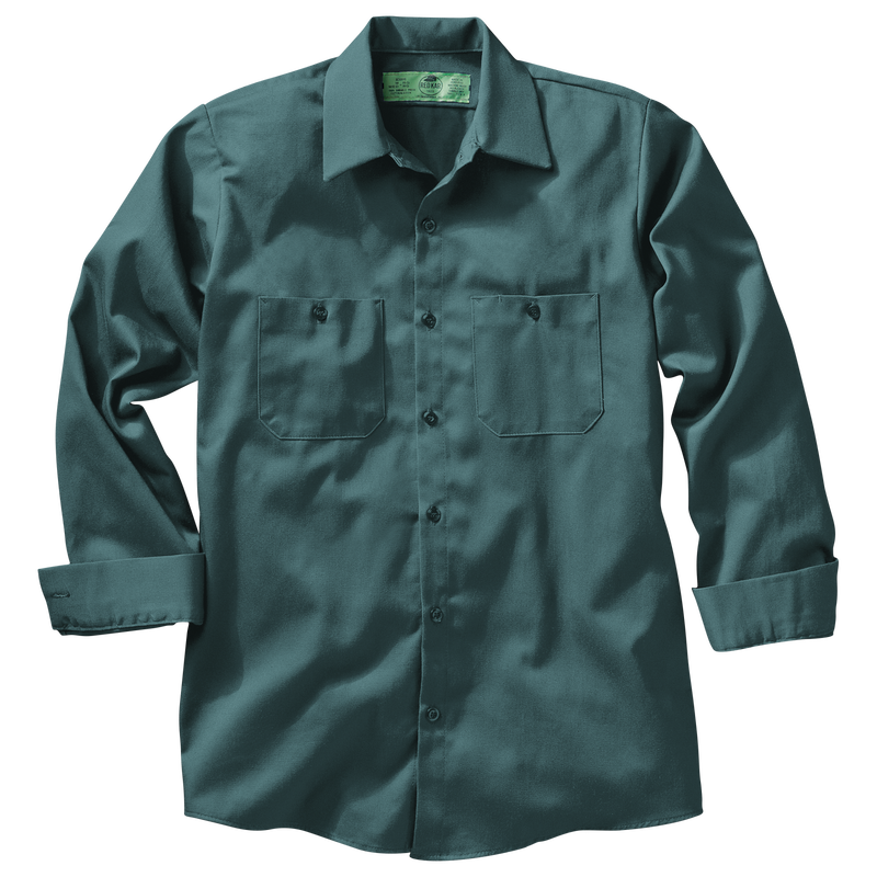 Men's Long Sleeve Wrinkle-Resistant Cotton Work Shirt image number 4