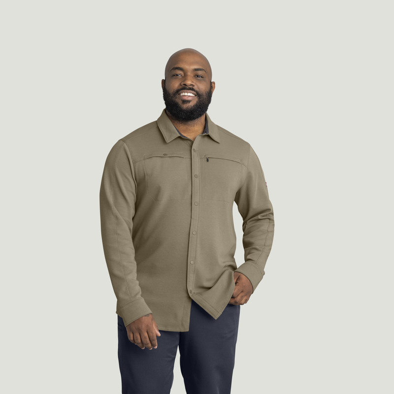 Men's Snap Front Jersey Long Sleeve Work Shirt image number 5