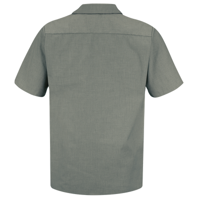Men's Short Sleeve Microcheck Uniform Shirt