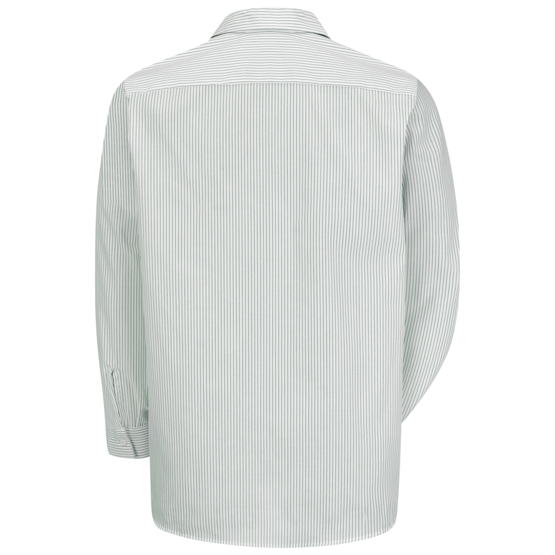 Men's Long Sleeve Industrial Striped Work Shirt image number 2