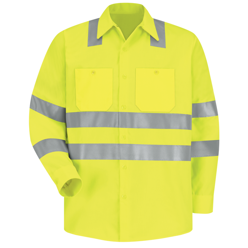 Men's Hi-Visibility Long Sleeve Work Shirt - Type R, Class 3 image number 0