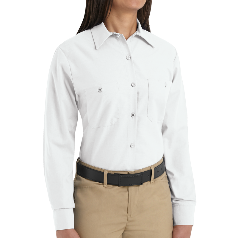 Women's Long Sleeve Industrial Work Shirt image number 3
