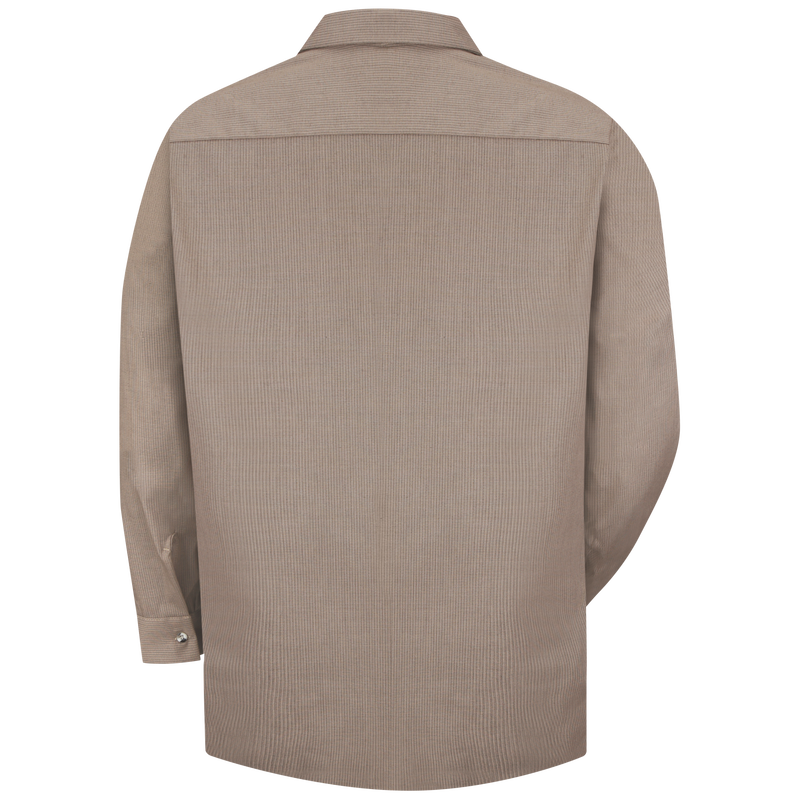 Men's Long Sleeve Geometric Microcheck Work Shirt image number 2