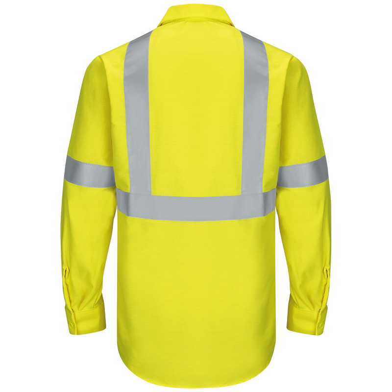Men's Hi-Visibility Long Sleeve Ripstop Work Shirt - Type R, Class 2 image number 2