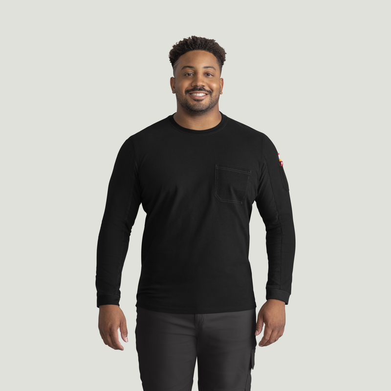 Men's Slim Fit Cotton Long Sleeve Pocket T-Shirt image number 5