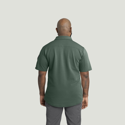 Men's Snap Front Jersey Short Sleeve Work Shirt