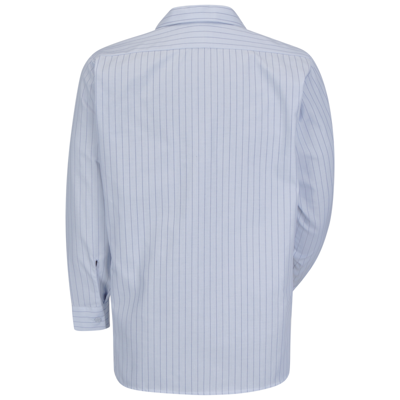 Men's Long Sleeve Industrial Striped Work Shirt image number 2
