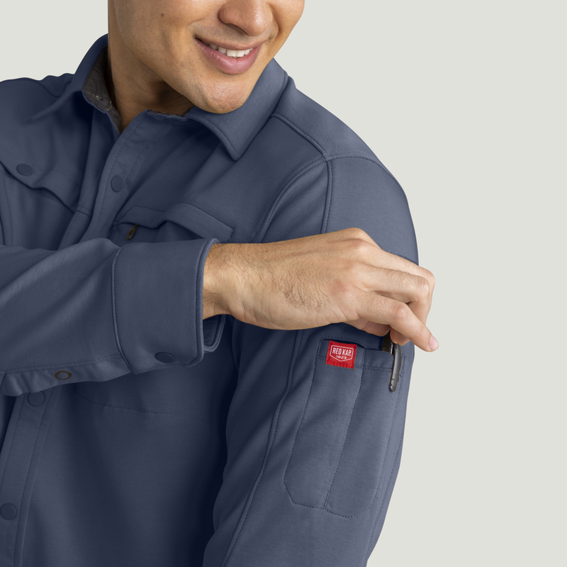 Men's Snap Front Jersey Long Sleeve Work Shirt image number 13