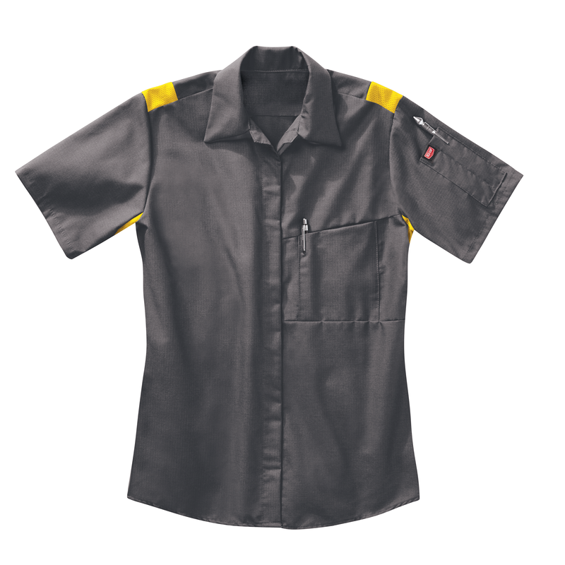 Women's Short Sleeve Performance Plus Shop Shirt with OilBlok Technology image number 6