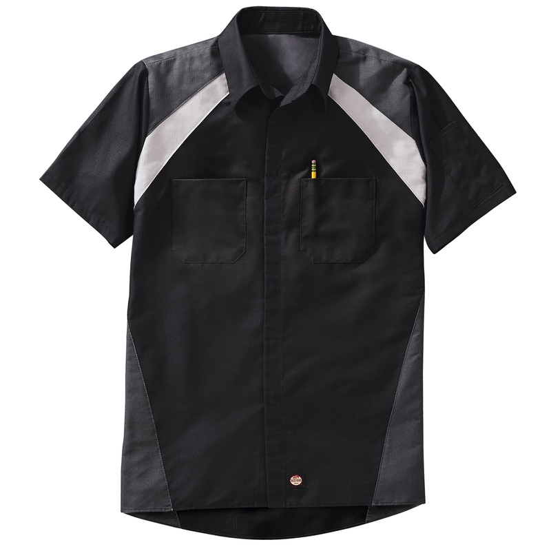 Men's Short Sleeve Tri-Color Shop Shirt image number 6