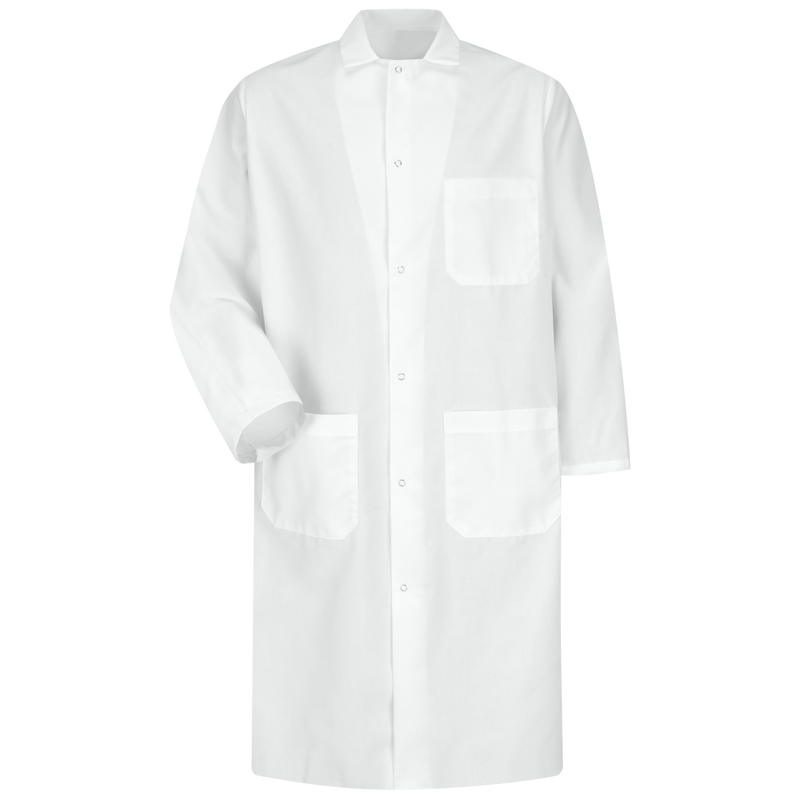 Gripper-Front Spun Polyester Butcher Coat with Interior Pocket image number 1