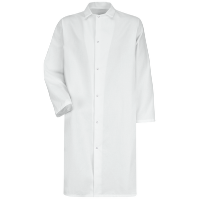 Gripper-Front Butcher Frock without Pockets