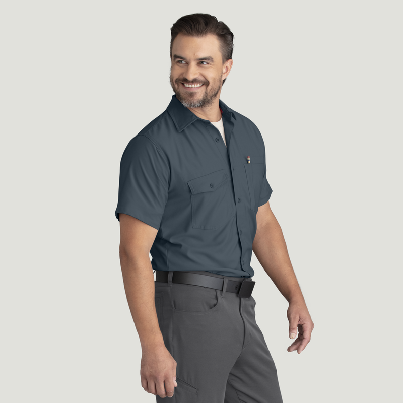 Men's Cooling Short Sleeve Work Shirt image number 8