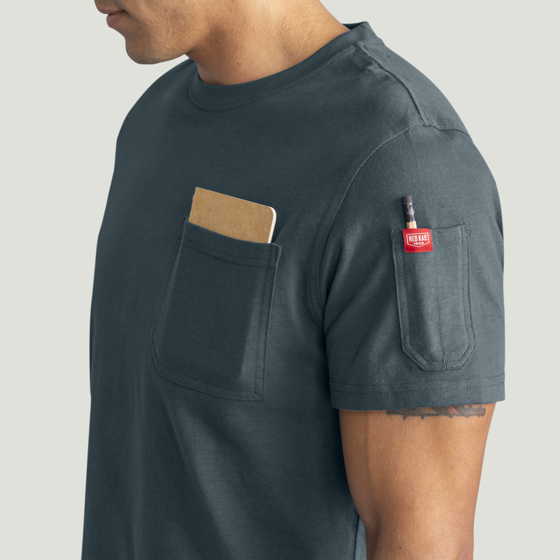 Men's Short Sleeve Slim Fit Cotton Pocket T-Shirt image number 14