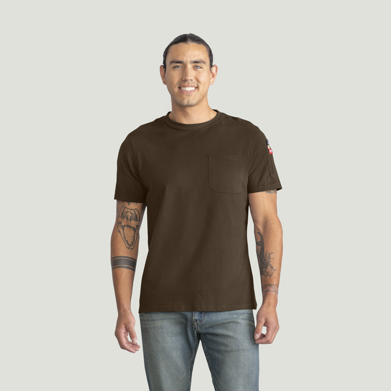 Men's Short Sleeve Heavyweight Slim Fit Cotton T-Shirt image number 1
