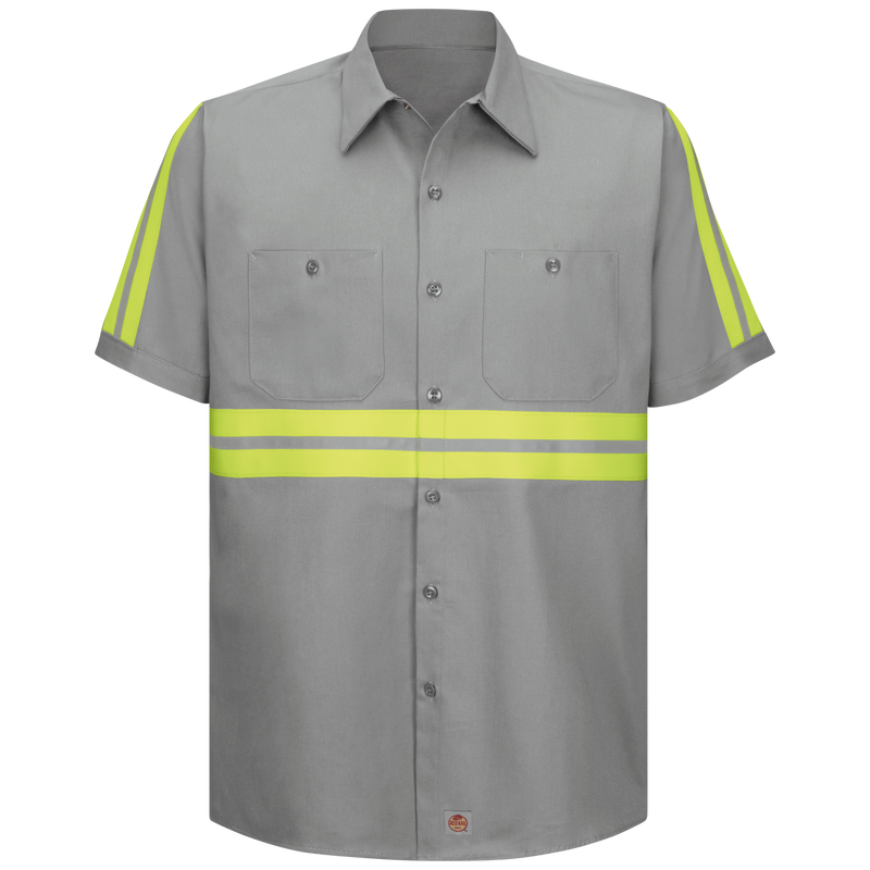 Short Sleeve Enhanced Visibility Cotton Work Shirt image number 1
