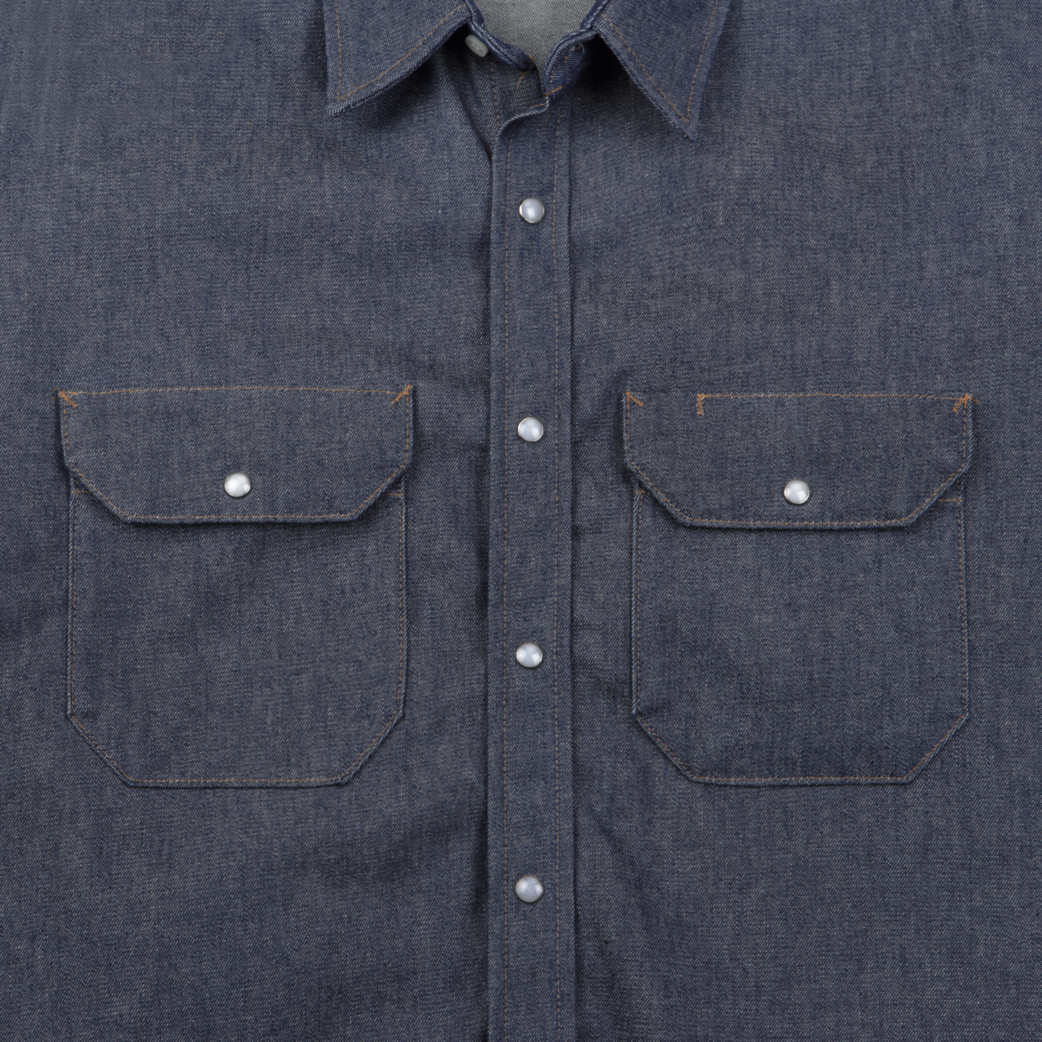 chouyatou Men's Essential Button Down Long Sleeve Washed Denim Shirt 