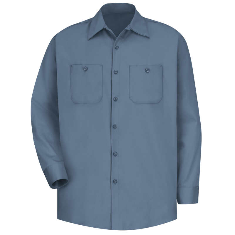 Men's Long Sleeve Wrinkle-Resistant Cotton Work Shirt image number 1