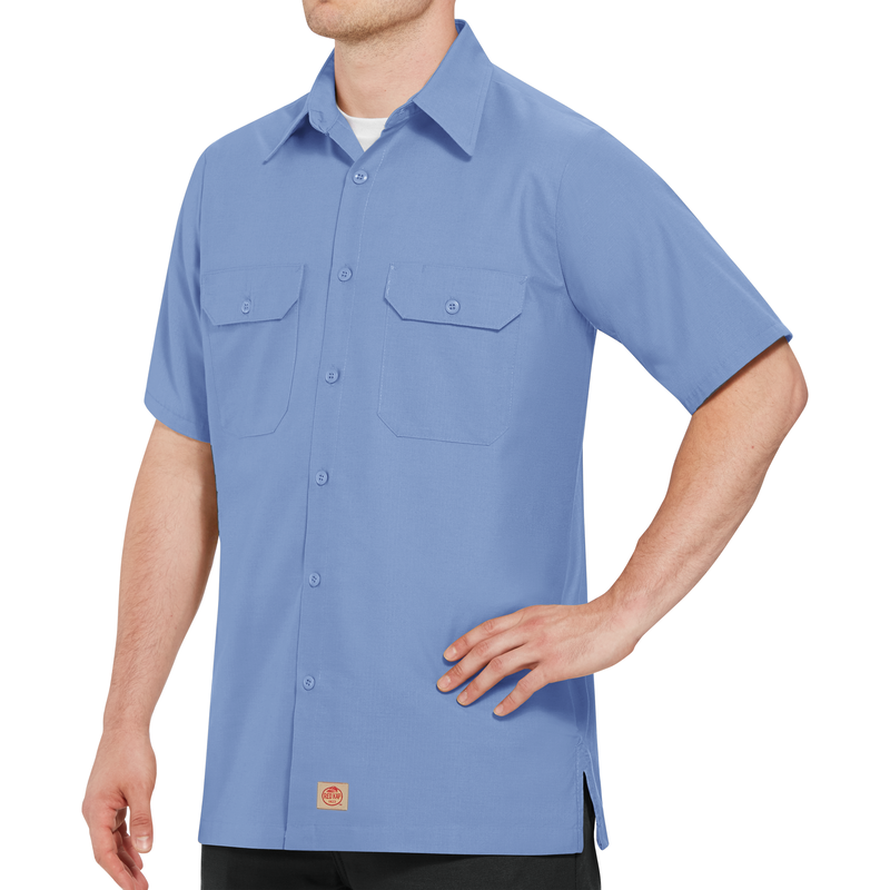 Men's Short Sleeve Solid Rip Stop Shirt image number 3
