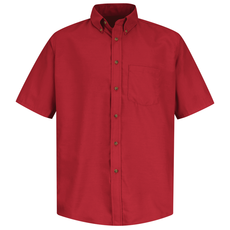 Mens short sleeve red dress shirt 2025
