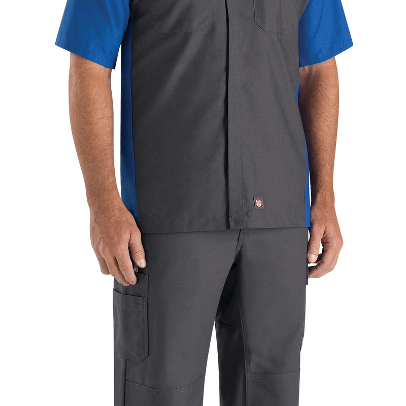 Men's Short Sleeve Two-Tone Crew Shirt image number 2