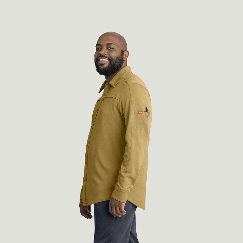 Men's Snap Front Jersey Long Sleeve Work Shirt image number 7