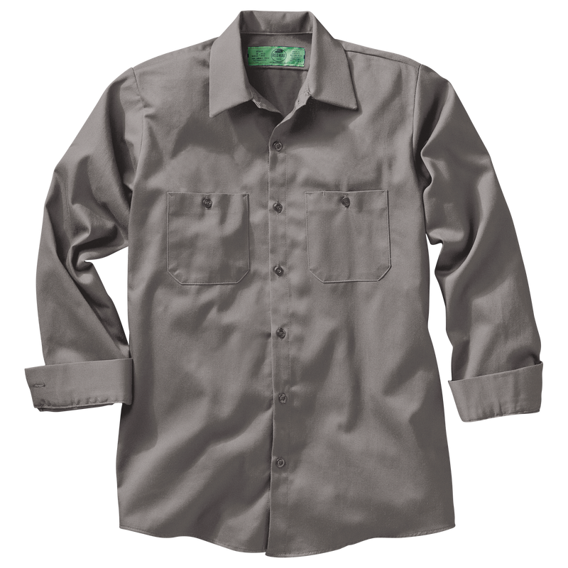 Men's Long Sleeve Wrinkle-Resistant Cotton Work Shirt image number 4