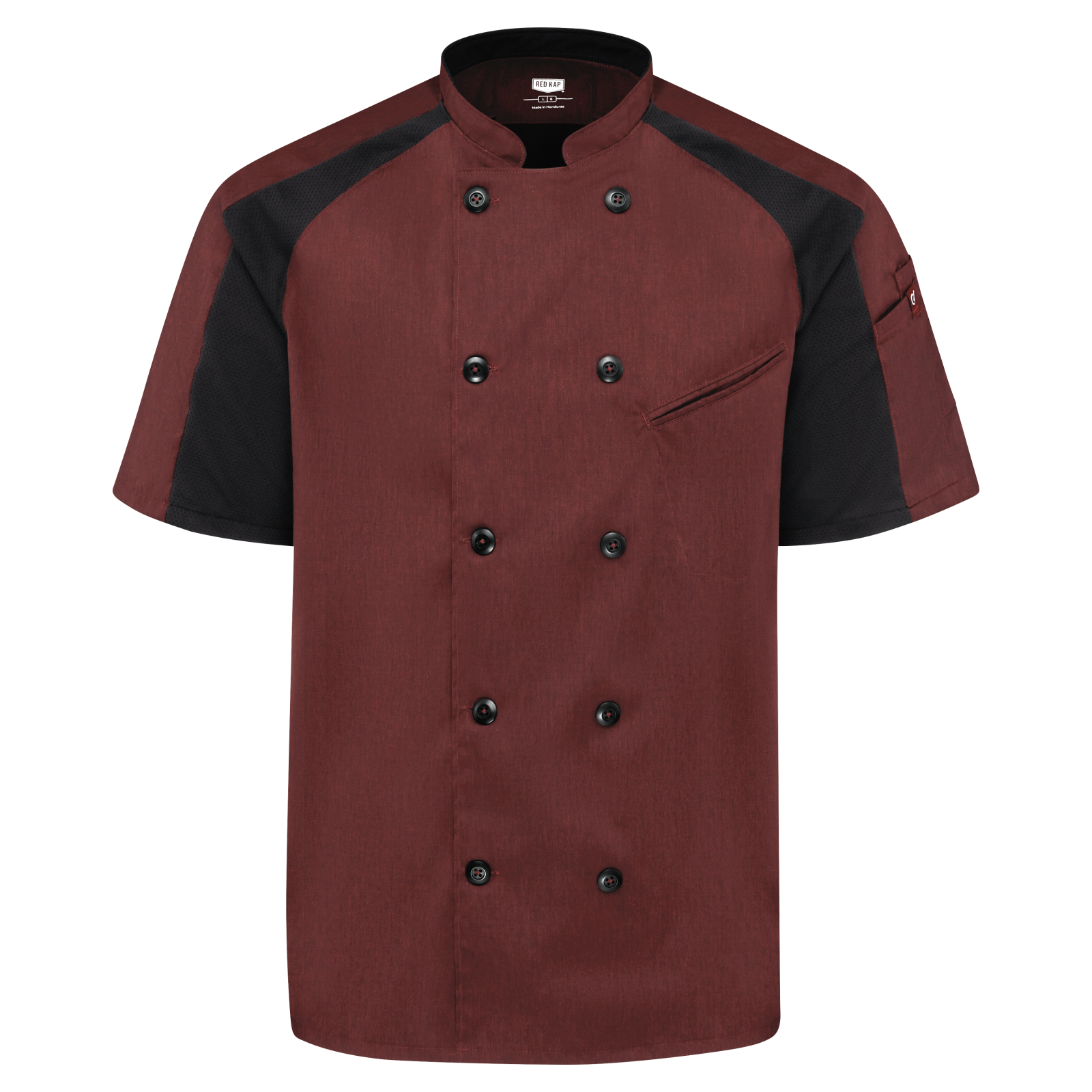 Five Star Chef Apparel 18035 Unisex Moisture Wicking Mesh Back Chef Coat Red 2XL 
