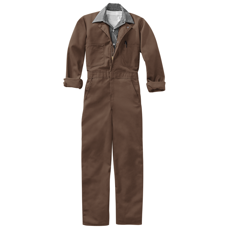 Twill Action Back Coverall with Chest Pockets image number 3