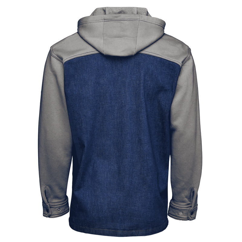 Men&rsquo;s Denim and Fleece Hooded Shirt Jacket image number 6