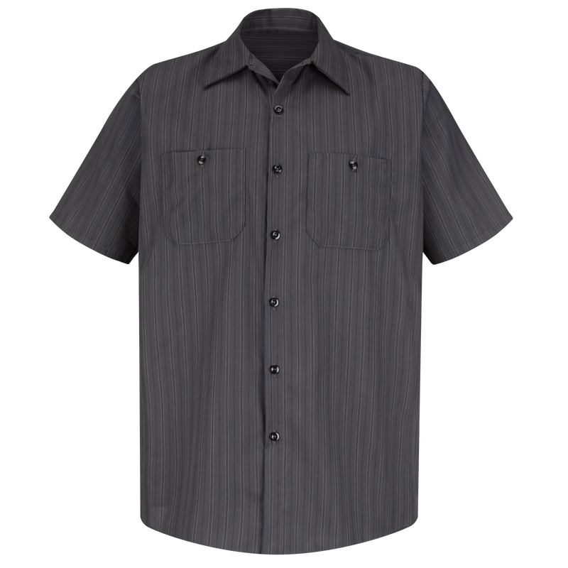 Men's Short Sleeve Striped Work Shirt image number 0