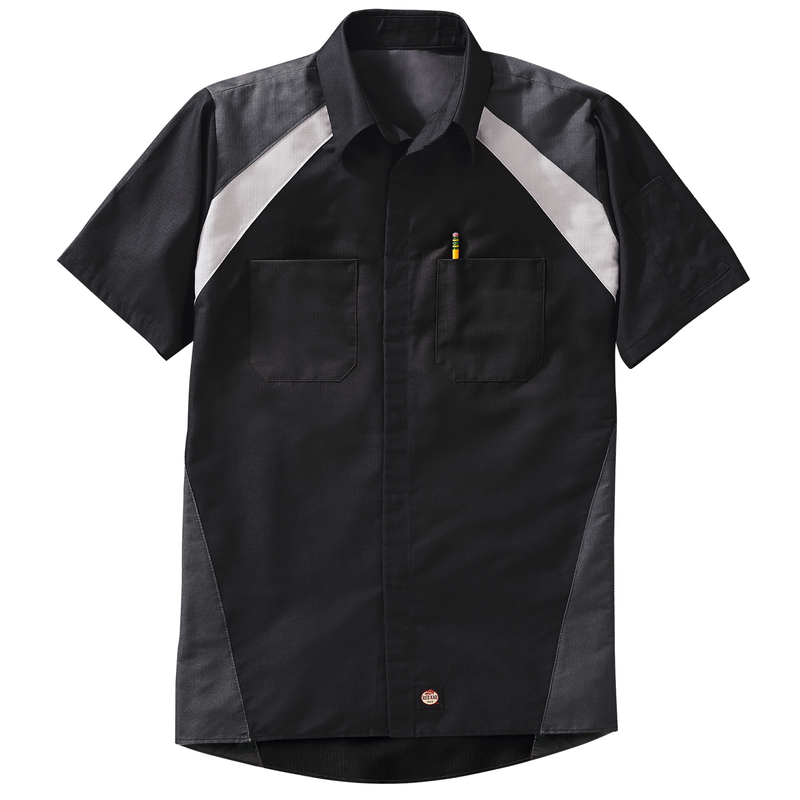 Men's Short Sleeve Tri-Color Shop Shirt image number 9