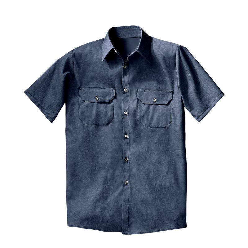 Men's Short Sleeve Heathered Poplin Uniform&nbsp;Shirt image number 5