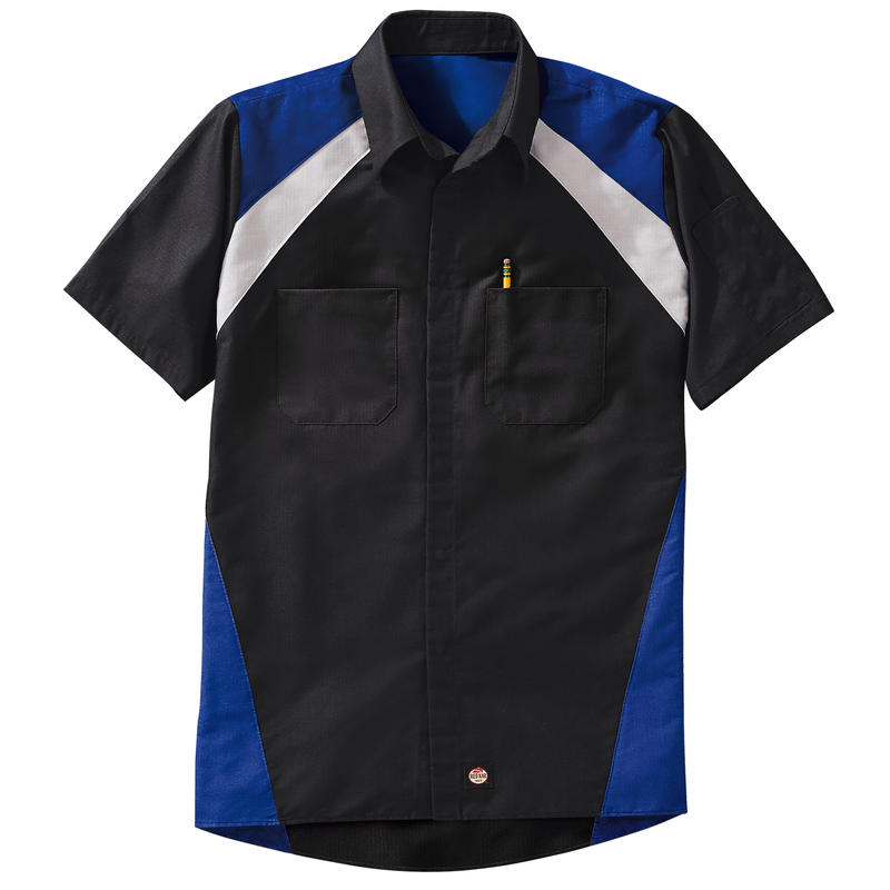 Men's Short Sleeve Tri-Color Shop Shirt image number 6